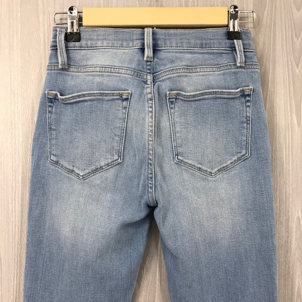 Frame Le High Skinny Jeans Light Wash Blue High Rise Denim 25 - Picture 5 of 10